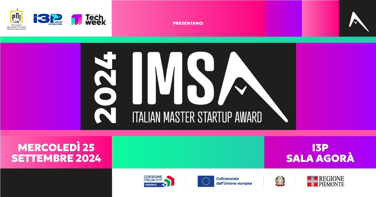 Premio Italian Master Startup Award – IMSA 2024